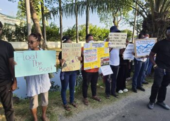 MV Barima Protest July 31, 2026  (News Room photo)