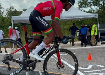 Guyana's cyclist in Belize