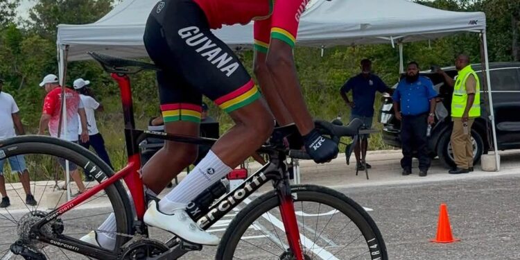 Guyana's cyclist in Belize