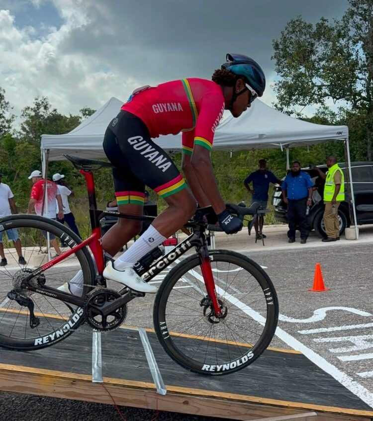 Guyana's cyclist in Belize
