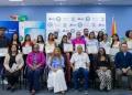 Minister of Health Dr Frank Anthony, along with representatives from Mount Sinai and graduates of the Digital Health Training Institute (DPI photo)