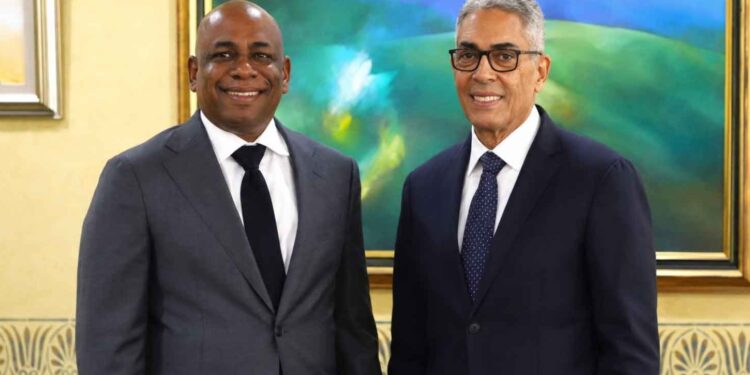 From left: Newly appointed Bank of Jamaica Governor, Dr Brian Langrin and outgoing BOJ Governor Richard Byles.