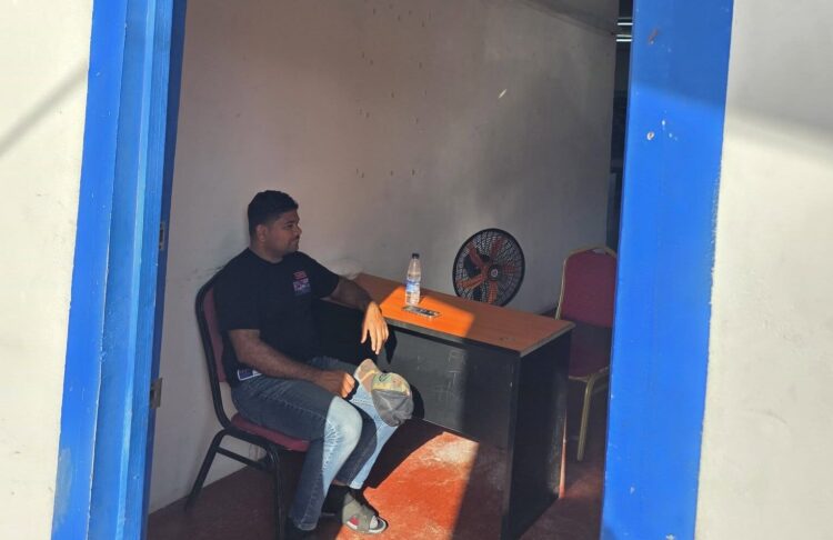 Opposition Leader Azruddin Mohamed detained at the Police Station- August 26, 2026 (Team Mohamed's photo)