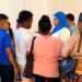 MP Natasha Singh (blue hijab) engaging residents in Region One during her days-long visit last week