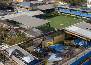St. Elizabeth Technical High School (STETHS) in Santa Cruz, St. Elizabeth, suffered extensive structural damage following the passage of the powerful Category 5 Hurricane Melissa.