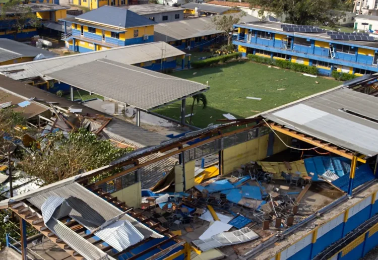 St. Elizabeth Technical High School (STETHS) in Santa Cruz, St. Elizabeth, suffered extensive structural damage following the passage of the powerful Category 5 Hurricane Melissa.