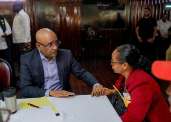 Vice President Dr Bharrat Jagdeo in Linden, Region Ten