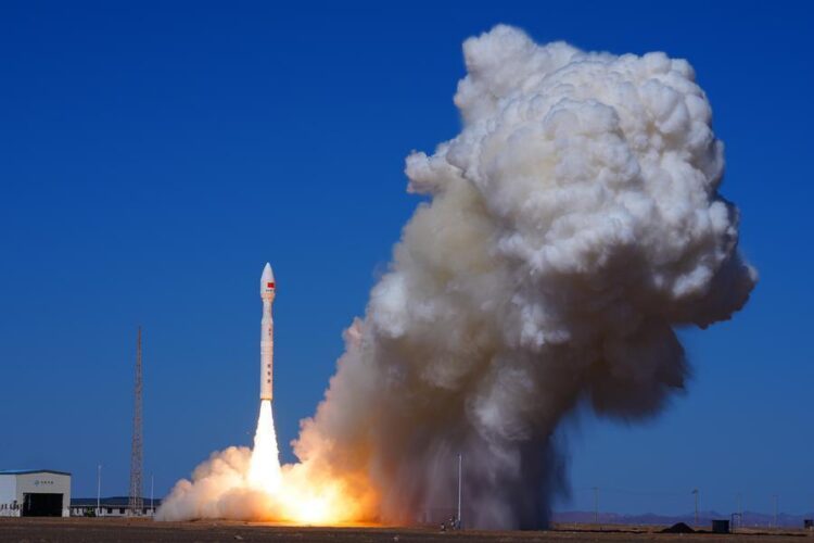 A Lijian-1 Y18 carrier rocket carrying nine satellites blasts off from the Dongfeng commercial space innovation pilot zone in northwest China, Sept. 20, 2026. (Photo by Wang Jiangbo/Xinhua)
