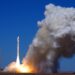 A Lijian-1 Y18 carrier rocket carrying nine satellites blasts off from the Dongfeng commercial space innovation pilot zone in northwest China, Sept. 20, 2026. (Photo by Wang Jiangbo/Xinhua)