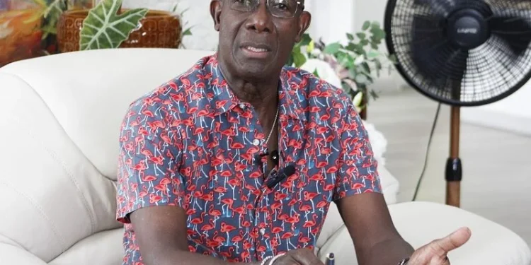 Former prime minister Dr Keith Rowley during a news conference at his Glencoe home on Tuesday. Photo: KERWIN PIERRE