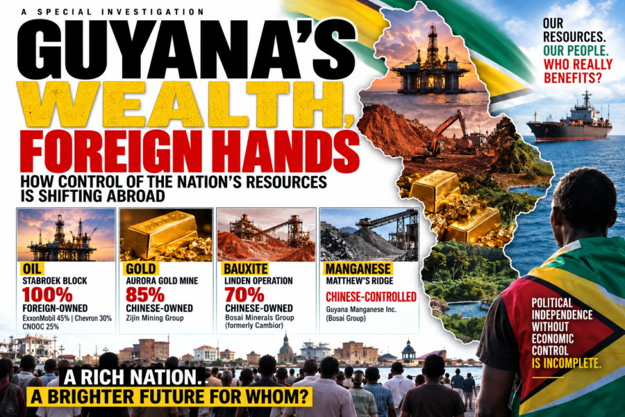 Guyana’s Wealth, Foreign Hands: How Control of the Nation’s Resources Is Shifting Abroad