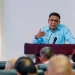 Minister of Agriculture, Zulfikar Mustapha, during his feature address at the El Niño Preparedness Forum at the Author Chung Conference Centre on Monday