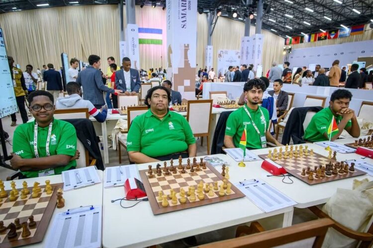 Guyana Open Team . Photo Credit FIDE 46th Chess Olympiad