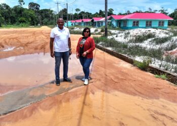 MPs Sherod Duncan and Juretha Fernandes at Five Mile Road  Housing Development Project (MP Sherod Duncan photo)