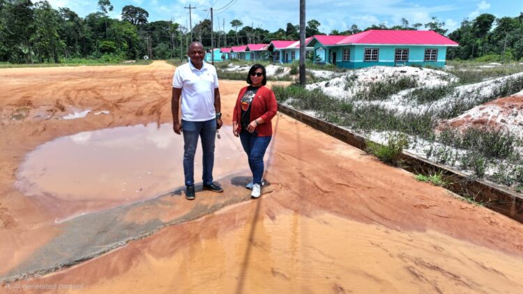 MPs Sherod Duncan and Juretha Fernandes at Five Mile Road Housing Development Project (MP Sherod Duncan photo)