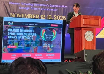 Minister of Tourism, Industry and Commerce, Susan Rodrigues addressing the launched of Guy Expo 2026