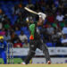 BASSETERRE, SAINT KITTS AND NEVIS - SEPTEMBER 1: Johnson Charles of Saint Kitts and Nevis Patriots hits 6 during the Men's 2026 Republic Bank Caribbean Premier League match 23 between Saint Kitts and Nevis Patriots and Barbados Tridents at Warner Park on September 1, 2026 in Basseterre, Saint Kitts and Nevis. (Photo by Randy Brooks/CPL T20)