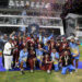 BRIDGETOWN, BARBADOS - SEPTEMBER 20: Hon. Gaston Brown (L) Prime Minister of Antigua and BarbudaHon. Mia Mottley (2L) Prime Minister of Barbados with Antigua and Barbuda Falcons celebrate winning the Men's 2026 Republic Bank Caribbean Premier League Final, match 39 between Antigua and Barbuda Falcons and Jamaica Kingsmen at Kensington Oval on September 20, 2026 in Bridgetown, Barbados. (Photo by Randy Brooks/CPL T20)