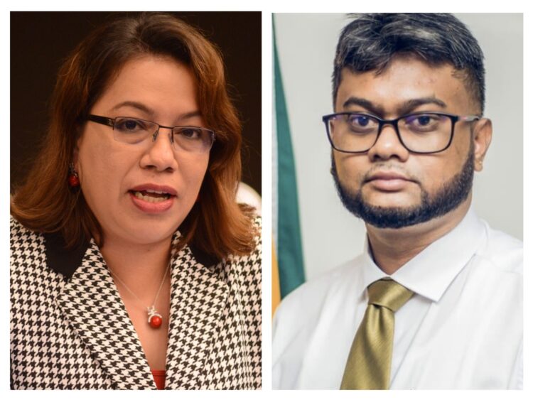 L-R Guyana UN Permanent Rep Carolyn Rodrigues-Birkett and IFAAD Vice Chairman Pt. Ubraj Narine