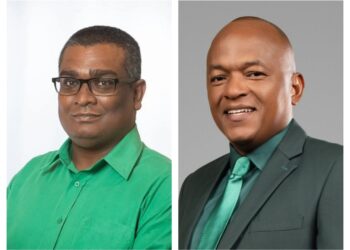 L-R APNU MPs Ganesh Mahipaul and Sherod Duncan