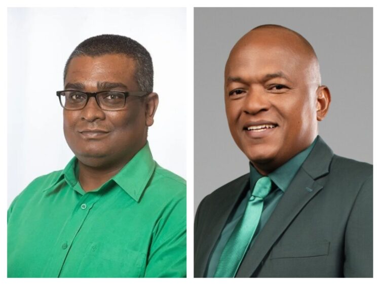 L-R APNU MPs Ganesh Mahipaul and Sherod Duncan