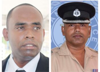 L-R Crime Chief Wendell Blanhum and Senior Superintendent Khali Pareshram