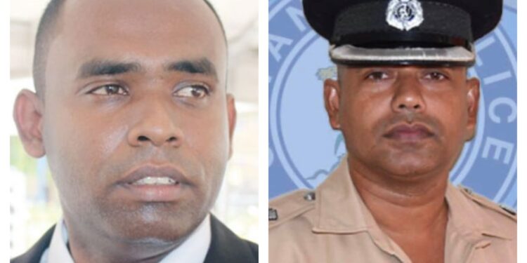 L-R Crime Chief Wendell Blanhum and Senior Superintendent Khali Pareshram
