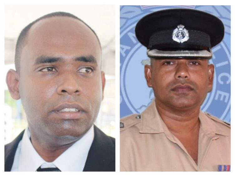 L-R Crime Chief Wendell Blanhum and Senior Superintendent Khali Pareshram