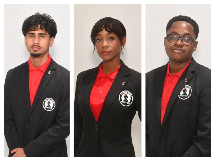 L-R Kyle Couchman, Ciel Clement and Keron Sandiford