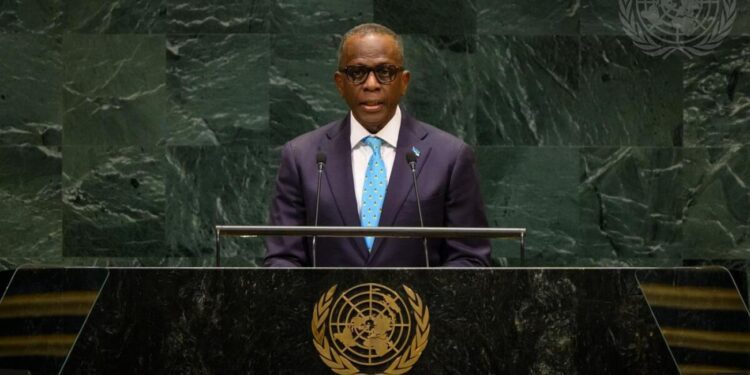 CARICOM of CARICOM, Prime Minister of Saint Lucia, Hon. Philip J. Pierre, delivering his address to the UNGA81, 25 September, New York.