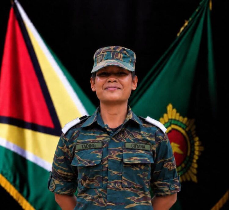Officer Cadet Fianna Maria Tading (GDF face book photo)
