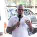 Minister of Health, Dr. Frank Anthony during remarks at the fitness walk