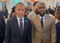 Minister of Labour and Manpower Planning Keoma Griffith with House Democratic Leader Hakeem Jeffries in Washington, D.C.