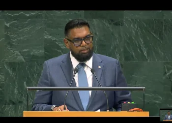 President Dr Irfaan Ali addressing the 81st Session of the United Nations General Assembly, September 24, 2026 (screengrab photo)