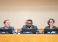 President Dr Mohamed Irfaan Ali addressed a high-level dialogue held on the sidelines of the 81st United Nations General Assembly (UNGA)