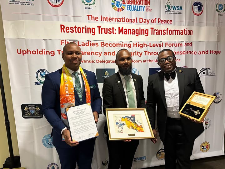 L-R- APNU MPs Vinceroy Jordan, Dr. Riaz Rupnarain and Dr Dexter Todd