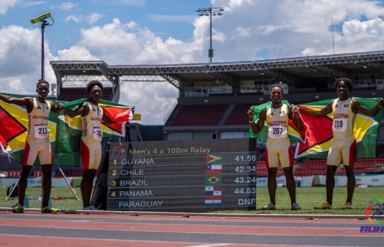 Guyana's delegation Argentina for the XIII South American Games,