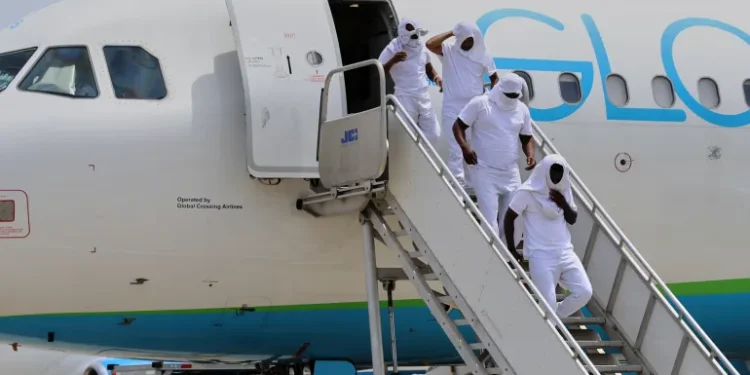 Haitians deported from the US land in Cap-Haitien, Haiti, on August 27 [Ketlain Difficile/AP Photo]
