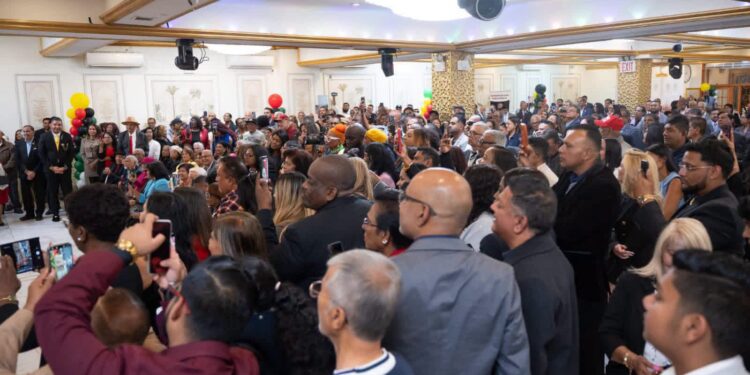 Attendees at President Irfaan Ali speaking at September 24, 2026 at Jericho Palace Banquet Hall in Queens Village