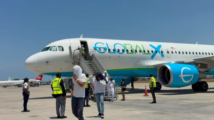 Haitians arriving in Cap-Haïtien on a deportation flight Thursday, Aug. 20, 2026. Photo credit: National Office of Migration.