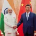 In this photo provided by Indian Prime Minister's Office, Indian Prime Minister Narendra Modi, left, and Chinese President Xi Jinping shake hands before their meeting on the sidelines of the Shanghai Cooperation Organization (SCO) summit in Tianjin, China Sunday, Aug. 31, 2025.
Indian Prime Minister's Office/AP