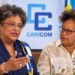 Prime Minister Mia Mottley and CARICOM Sec Gen Dr. Carla Barnett (WiredJA photo)
