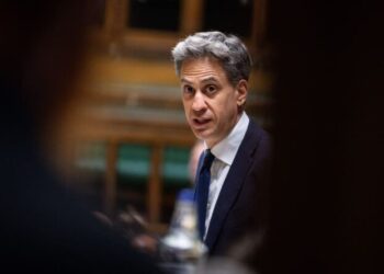 Britain's Foreign Secretary Ed Miliband speaks at the House of Commons in London, Britain, September 8, 2026.
(photo credit: House of Commons/Handout via REUTERS)