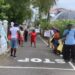 MV Barima Protest on September 22, 2026. PPP Claudine Benn (in red) disrupting the protest