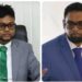 L-R Former Mayor Pt. Ubraj Narine and President Irfaan Ali