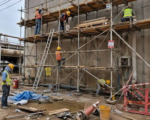 Scaffolding Strikes Power Line, One Dead, Two Critical