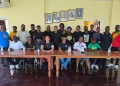 Powerlifters and officials