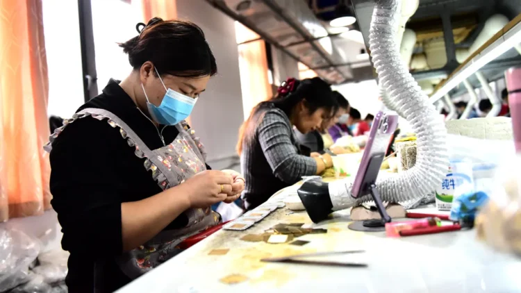 QIANDONGNAN, CHINA - OCTOBER 24: Workers produce jewelry products to fulfill orders at a workshop ahead of the upcoming Double 11 shopping festival on October 24, 2026 in Congjiang County, Qiandongnan Miao and Dong Autonomous Prefecture, Guizhou Province of China.
Shi Honghui | Visual China Group | Getty Images