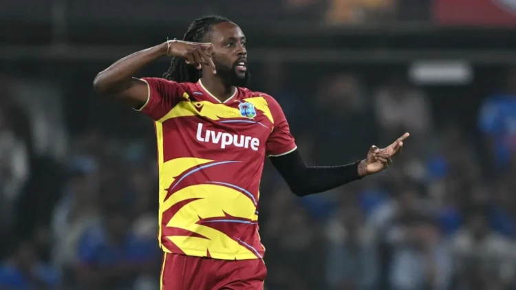 Shamar Springer is in line to make his Test debut • AFP/Getty Images