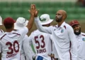 Roston Chase made big inroads before tea  •  AFP/Getty Images